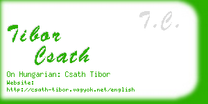 tibor csath business card